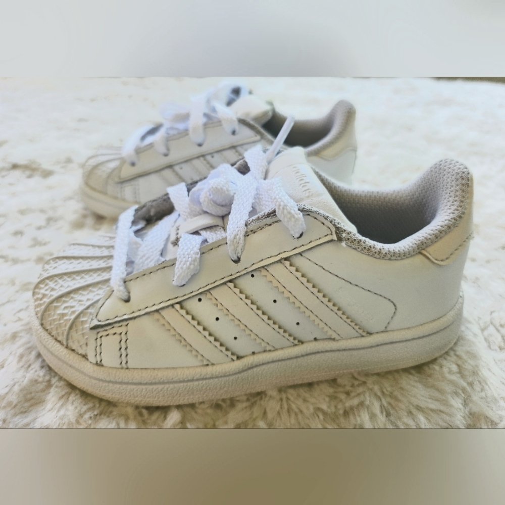 Adidas Superstar El 1 Kids Shoes, Sneakers, White, Size 8K Toddler